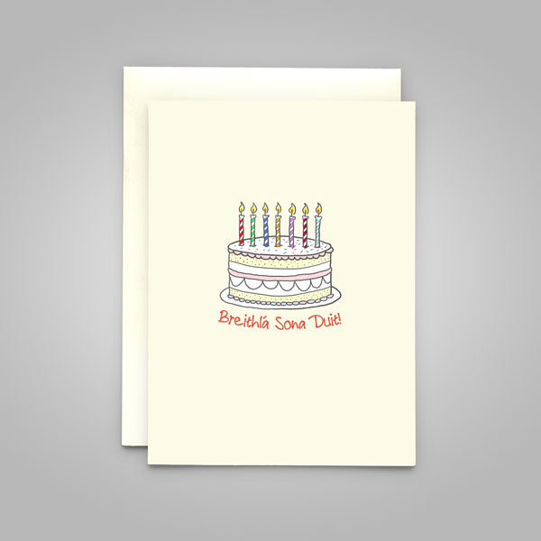Breithlá Sona Duit! - Irish language greeting card translates as "Happy Birthday!"