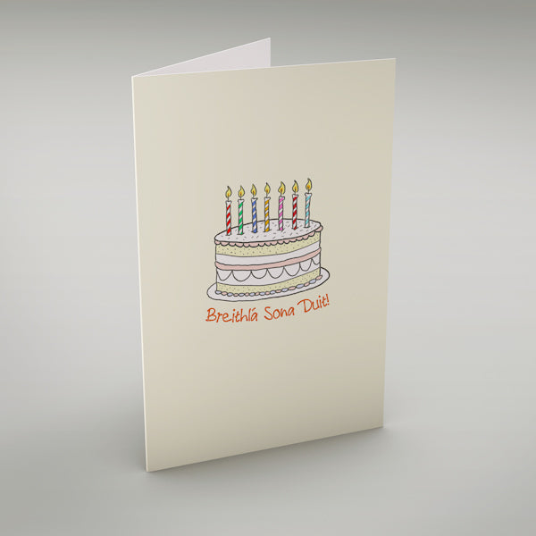 Breithlá Sona Duit! - Irish language greeting card translates as "Happy Birthday!"