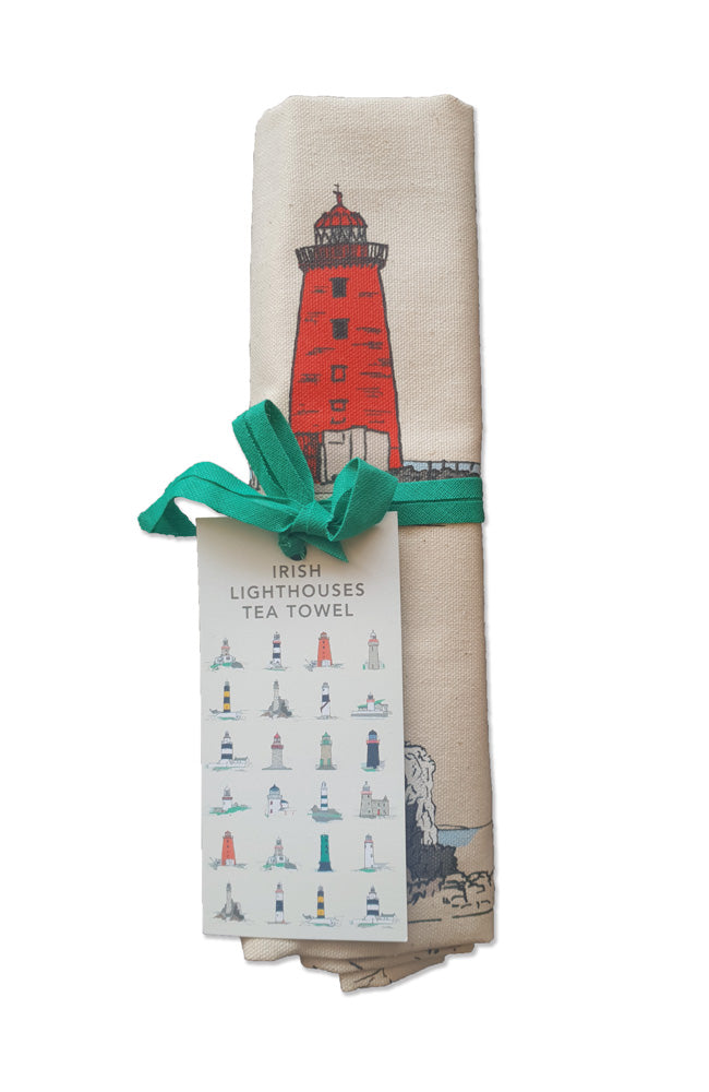 Irish Lighthouses Tea Towel.