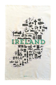 Ireland Icons tea towel.